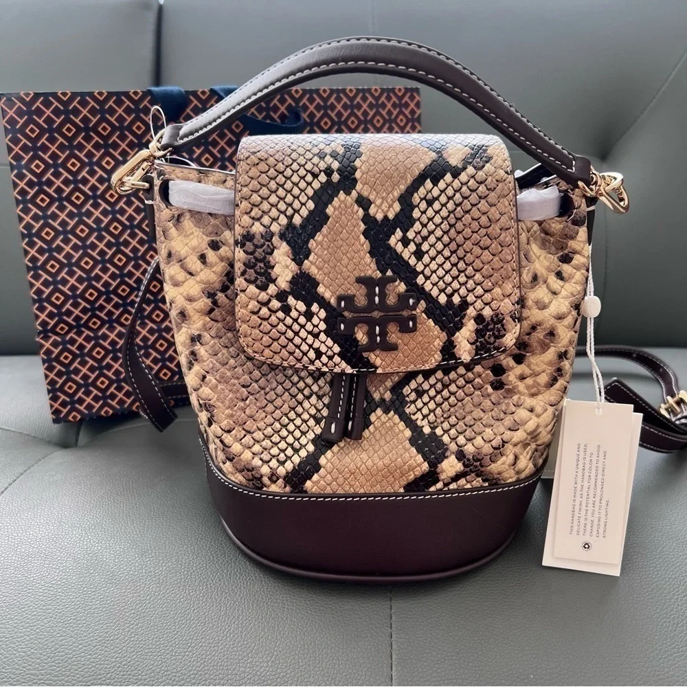 NEW Tory Burch Thea exotic leather convertible backpack